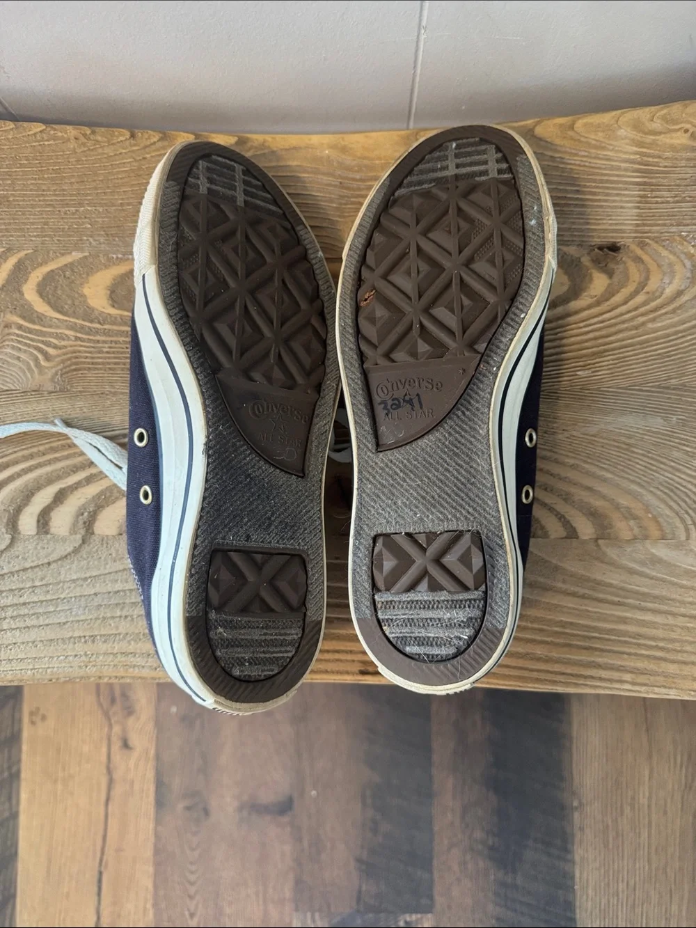 Converse Chuck Taylor Low Top Double-Tongue Sneakers - Navy Size 8 - Picture 5 of 7
